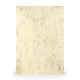 Paperado PAPERADO 25x Writing Paper DIN A4 Chamois Marmora Beige Marble-Beige Marbled 100 g/m² Paper Sheets in 29.7 x 21 cm for Crafting & Printing