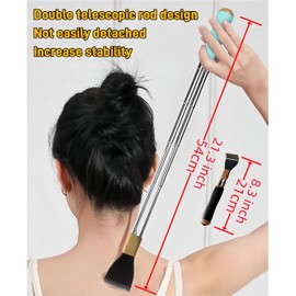 PEXOMEDO Portable Extendable Double-Pole Back Scratcher（8.3-21.3in），Hand Massager for Scratching Itches, Strong and Sturdy,Good Practical and Novel Gifts for Friends and Family. (Orange, 2 Pack)
