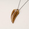 COAI Mens Stainless Steel Tiger Eye Wolf Tooth Pendant Necklace,