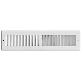 Sierra Grates 2"H x 10"W [Duct Opening] Toe Kick Vent Cover | 2x10 Cabinet Toe Kick Space Register Grille | Outer Dimensions: 4" X 12" | White