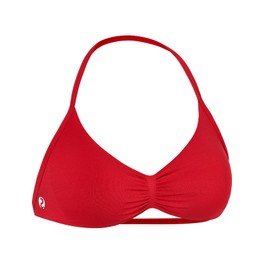 AUROLA Influence Strappy Bra Sports Bras for Women, Backless Padded Impact Strappy Bra Workout Gym Yoga with Removable Cups, Chili Red, X-Small