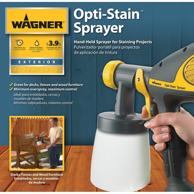Wagner Spraytech 529015 Opt-Stain Stain Sprayer, Adjustable Settings, Ideal for