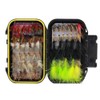 Croch 60pcs Fly Fishing Dry Flies Wet Flies Assortment Kit with Waterproof Fly Box for Trout Fishing
