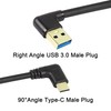 GELRHONR Gold Plated Short Left Angle USB Type C Cable,