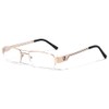 Dweebzilla Slim Square Rectangular Aviator Eyeglasses Reading Glasses (Gold &