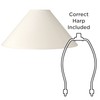 Large 23" Bottom Empire Lamp Shade Linen Chimney White 6"