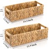 2 Pack Wicker Storage Baskets, Water Hyacinth Holder for Toilet