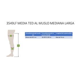 T.E.D. Anti-Embolism Stockings TED - Thigh Length Medium Long (Size F) by T.E.D.