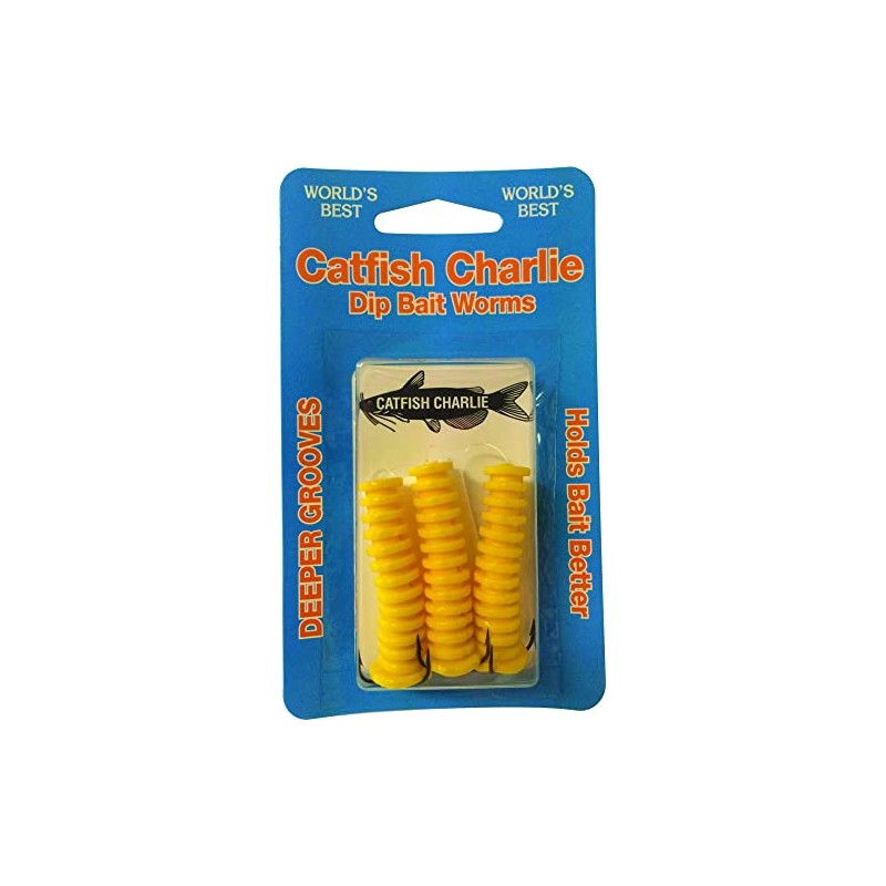 Catfish Charlie Catfish Fishing Hook Worm, 1 Piece