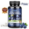 Organic Wild Blueberry 10:1 Extract 5000mg Antioxidant Nutritional Supplement 10x Concentrated and Standardized Whole Fruit Extract, 3 Count, 120 Tablets / 유기농 야생 블루베리 10:1 추출물 5000mg 함량 항산화 영양 보충제 10배 농축 및 표준화된 전과일 추출물, 3개, 120정