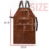 YESWELDER Leather Welding Work Shop Apron with 6 Pockets Heat