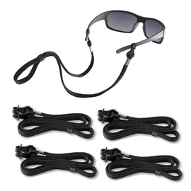 TopBine 4 PCS Glasses strap,Eye Glasses String Holder Strap，Sports glasses non-slip rope,Adjustable Sunglasses Retainer Eyeglass Straps Cords for Men Women (Black,13 inch)