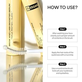 ENTROPY MAKEUP Brow & Lash Enhance Boost Clear Serum - Suero para el crecimiento de pestañas para pestañas y cejas más pobladas, nutrición con biotina