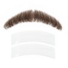 Realistic Mustache Human Hair, Handmade Fake Beards with Invisible Soft