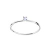 Bungsa Women's Ring Extra Slim with Opal Stone 925 Sterling