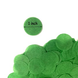 Huionvia Green Confetti 1inch Tissue Paper Confetti 1.76 oz Circle Confetti for Filled Balloons or Table Party Decoration