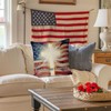 QIONG MENG 4th of July Pillow Cover 18x18 Inch God