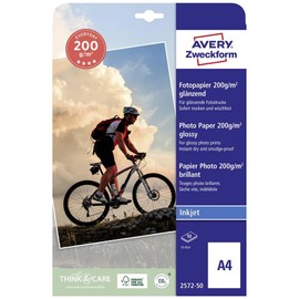 Avery Zweckform 2572-50 Superior Inkjet Photo Paper High-Gloss A4 200 g 50 Sheets