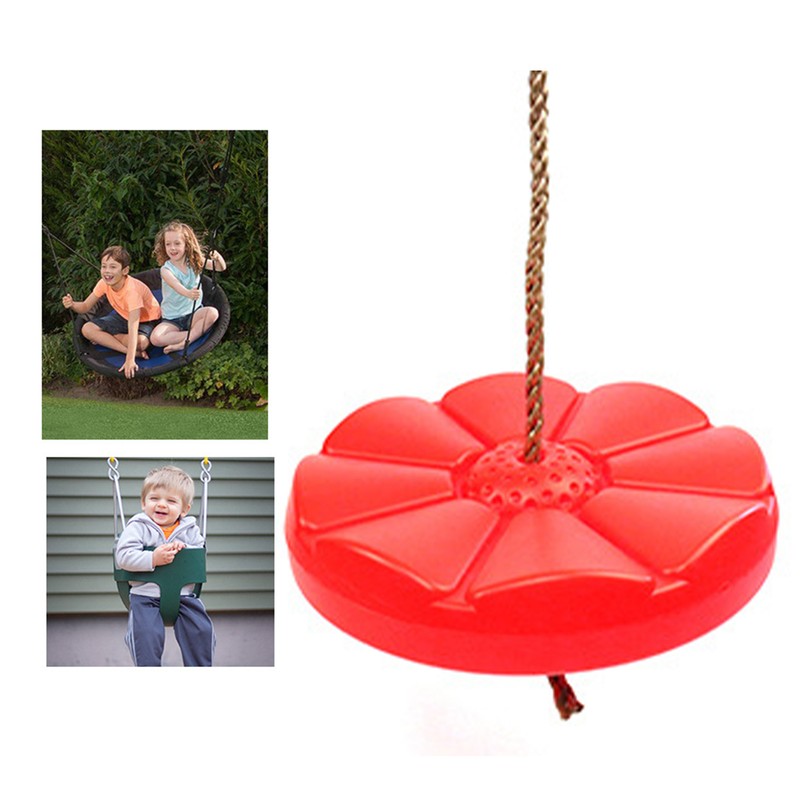 Heavy Duty Plastic Disc Tree Swing with PE Rope for