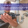 Strap Wrench, 500mm Rubber Strap Wrench, Universal Black Wrench Adjustable