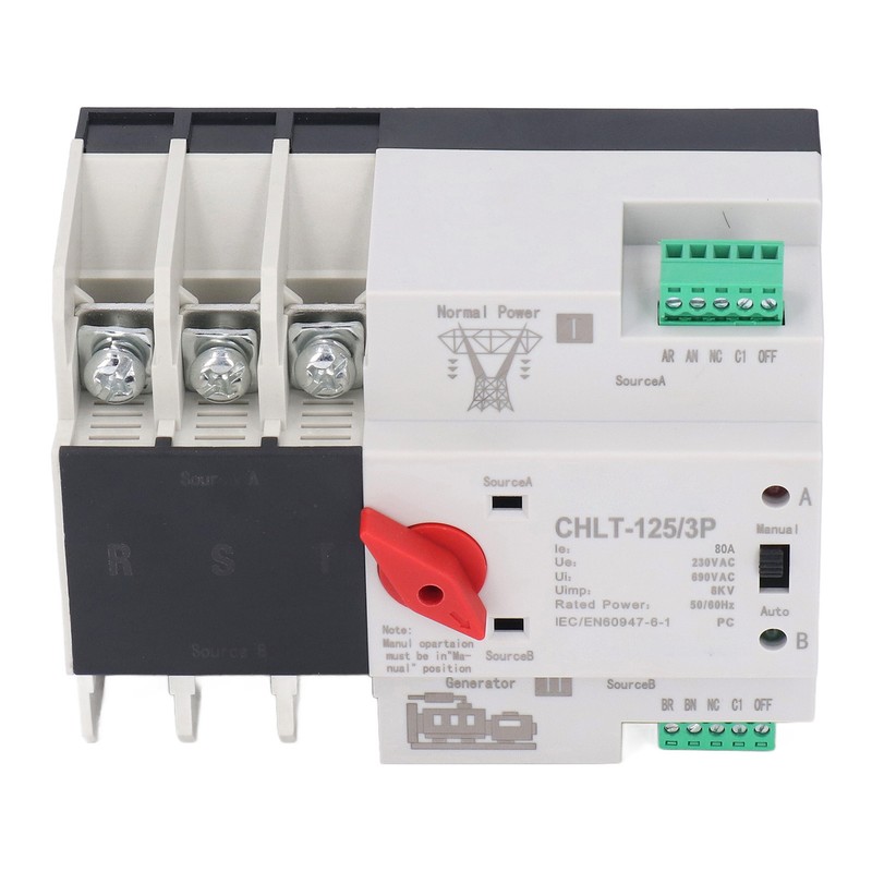 3P Dual Power Automatic Transfer Switch Uninterrupted Flame Retardant Electrical