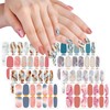 SILPECWEE 8 Sheets Marble Nail Polish Strips for Women Gel