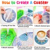 WuGU Set of 10 Diamond Painting Coasters with Holder -E