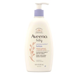 Aveeno Baby Calming Comfort Moisturizing Lotion with Lavender, Vanilla and Natural Oatmeal, 18 fl. oz