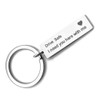 r_planning Key Ring, Key Holder, Stainless Steel, Plate, Safe Driving