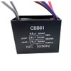 Capacitor triple CBB61 para ventilador con 5 cables a 250V