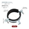 sourcing map 4 Pcs Adjustable Pipe Bracket Clamp, 2"(50mm) Wall
