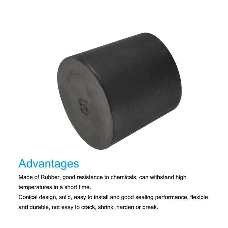 sourcing map Rubber Tapered Plug 23mm to 27mm Solid Test