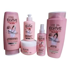 Kit 5 Piezas Shampoo Elvive Glycolic Gloss                                                                                                            