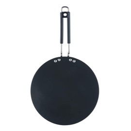 Vinod Cookware Hard Anodized Cooking Griddle (Tawa) - Anodized Aluminum Griddle Pan - Non Stick Pan with Anti Scratch Surface - (Black) - (11 IN / 28 CM)