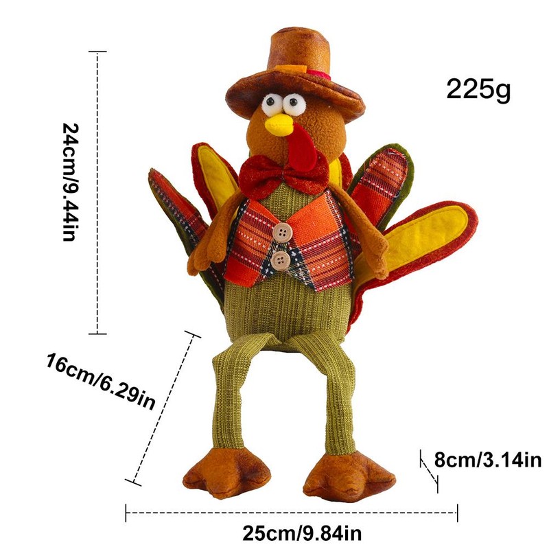 Stuffed Turkey Doll Home Decor Thanksgiving Plush Turkey Decor Great