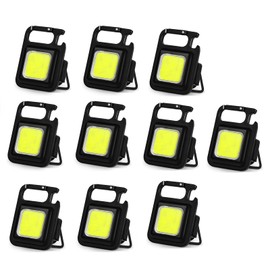 NineLeaf Portable Flashlight Keychain,COB Keychain Work Light,1000 Lumen Emergency Light Flashlights 4 Light Modes,with Folding Bracket Bottle Opener and Magnet Base,Walkig Dog,Camping and Hiking