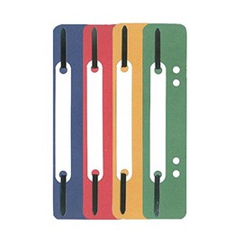 Fiico File Folders Pack of 100 Recycled Cardboard Assorted Colours 25 x Blue, Yellow, Green and Red for A4 4-Hole Punched Metal Rail