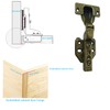 2pack Embedded Frameless Cabinet Hinges. 90 Degree Retro Frameless Cabinet