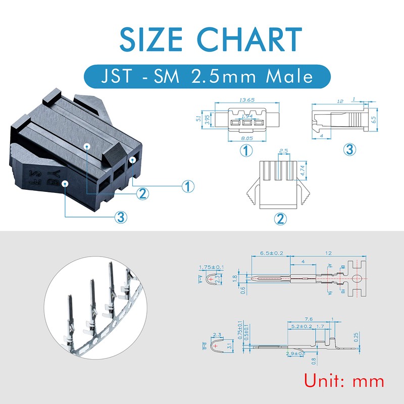 CQRobot JST SM - Conector electrónico de 3 pines de