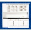 Dollhouse Miniature Kitchen Sink, Counter and Cupboards, White #T5297