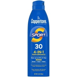 Coppertone Sport 4-in-1 Sunscreen Spray SPF 30 5.5 OZ