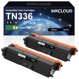 TN336 Black Toner Cartridge Compatible Replacement for Brother TN336 TN331 TN-336 TN-331 Compatible with HL-L8350CDW MFC-L8850CDW MFC-L8600CDW MFC-9970CDW HL-4150CDN HL-L8250CDN, 2 Pack