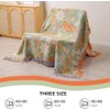 HOORDRY 4-Layer Cotton Gauze Blanket - Reversible, Bohemian Style with