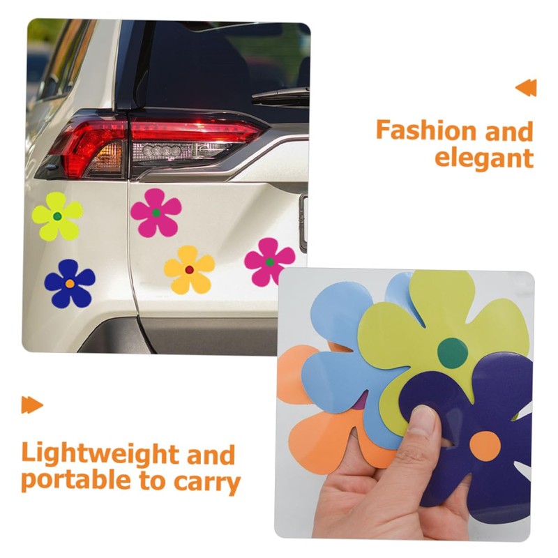VICASKY 24Pcs Magnetic Flower Stickers for Home and Car Door