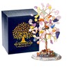 QINJIEJIE Chakra Tree Thanksgiving Gifts Crystals Artificial Tree of Life for Women Gemstone Tree Christmas Decorations Indoor Feng Shui Tree Money Tree