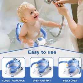 Baby Bath Seat for Babies 6 Months & up Non-Slip Toddler Bath Seats for Sitting Up Infant Bathtub Chair with Suction Cups and Soft Cushion for Baby Shower Tub Seat