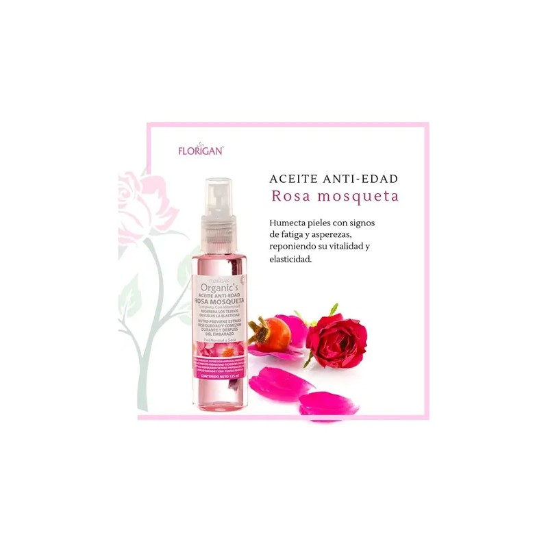 Aceite Anti-edad Rosa Mosqueta (pack 3) Florigan® (375ml)