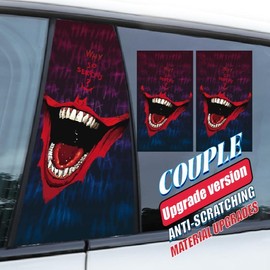 Joker Big Mouth Decorative Sticker For Door, Joker Car B-Pillar Sticker Decal, Vehicles, Dustproof, Scratchproof & Waterproof PET-Maretial Sticker sticker mule car sticker car decal Decoration - Color: Style 1