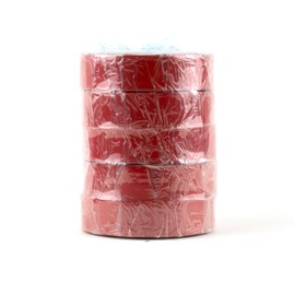 Red Electrical Tape 3/4 Inch x 66 Feet, Pack of 5