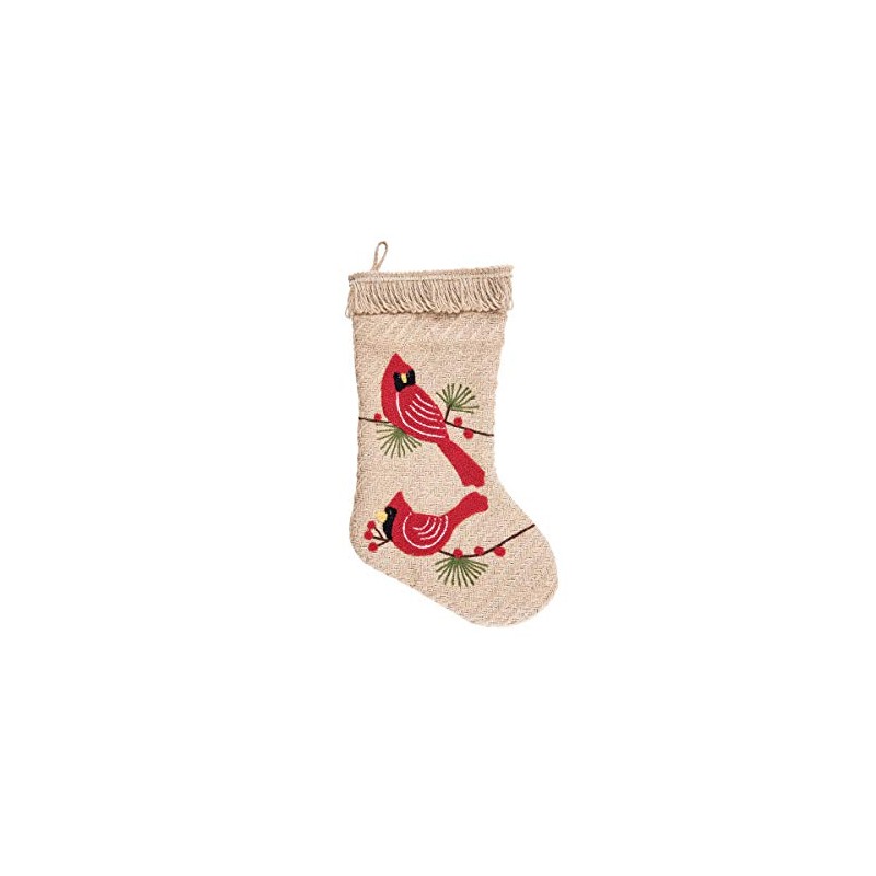 C&F Home Cardinals Stocking Stocking Tan